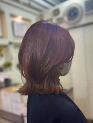 ミディアム カラー 髪質改善🫧艶カラー 🫧💙佐藤真優のヘアスタイル