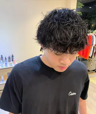 ミディアム パーマ メンズ 【豊橋】似合せカット SHEEFTタイガのヘアスタイル