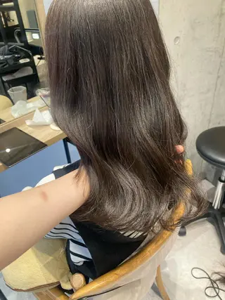 セミロング ✨色持ちの良い艶 カラー✨蟹江真世のヘアスタイル
