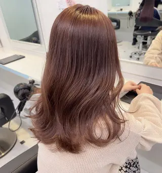 セミロング カラー 🥞ベージュ系カラー 【すずきりほ】🥞のヘアスタイル