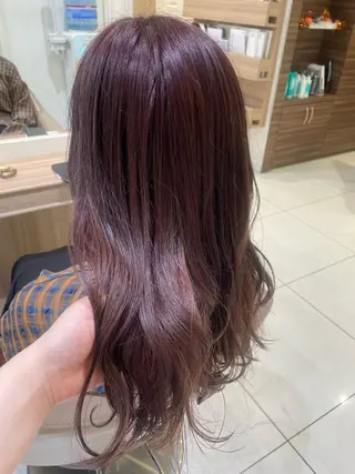 セミロング カラー ヘアアレンジ 韓国ヘアメイク🎀/ 縮毛矯正✨山本媛香のヘアスタイル