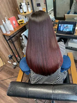 ロング カラー Lull1人美容室 バレイヤージュのヘアスタイル