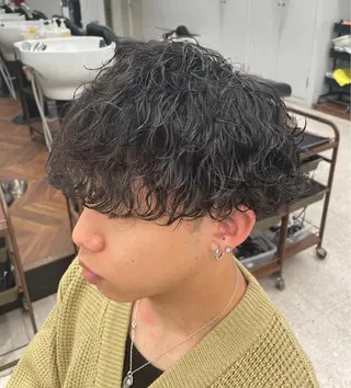 パーマ メンズ 京都河原町 メンズパーマ助川龍哉のヘアスタイル