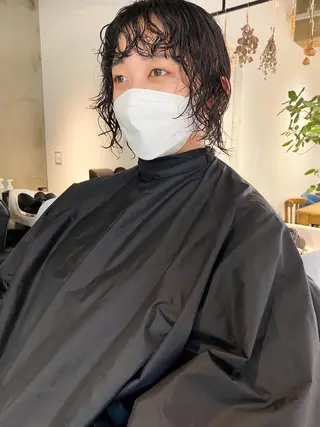 セミロング カラー パーマ ヘアアレンジ メンズ キッズ ネイル マツエク・マツパ パーマスタイル🔅 sayacaのヘアスタイル