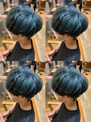 ショート カラー パーマ ヘアアレンジ メンズ 🔥メンズパーマ 特化 渡辺一翔のヘアスタイル