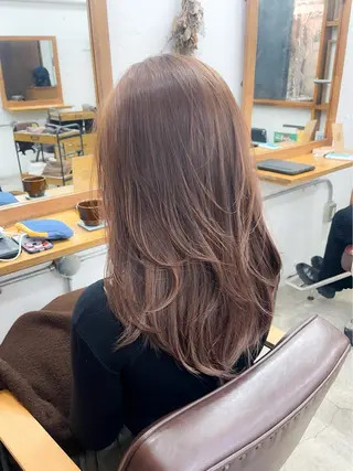 セミロング 髪質改善 縮毛矯正 ロングヘア サイトウのヘアスタイル