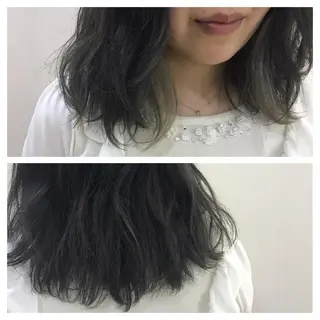 ミディアム カラー ﾊｲﾄｰﾝ/ｼｮｰﾄ 村上淳乃🐥のヘアスタイル