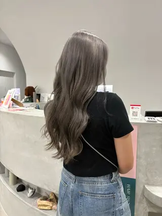ロング カラー メンズ 濵﨑 未桜のヘアスタイル