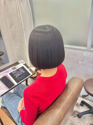 ショート 久保田康雅 辻堂 髪質改善×縮毛矯正のヘアスタイル