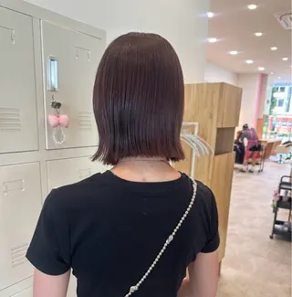 ショート カラー 淡い暖色カラー🩰 girly ♡ ノアのヘアスタイル