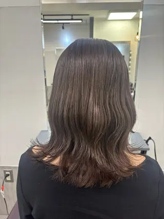 セミロング ブリーチなしWカラー ヘアセット菜希のヘアスタイル