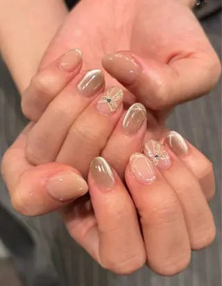 ネイル 透明感カラー🫧🎀 まりなのヘアスタイル