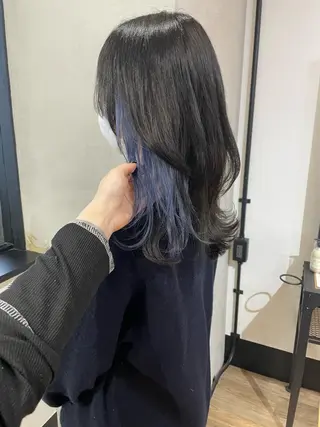セミロング カラー ヘアアレンジ coco♡ 韓国hairのヘアスタイル