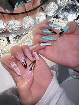 ネイル 個性派ネイル🌈 岐阜🐶みのりのネイルデザイン