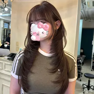 ロング カラー 韓国レイヤー/ダブル カラー/フウカ🤍のヘアスタイル
