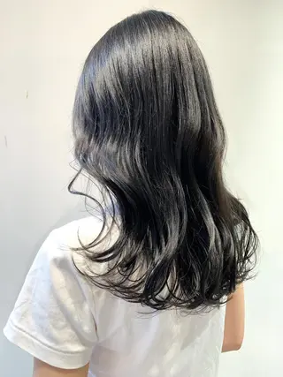 セミロング カラー ブリーチなしカラー 🌿脇黒丸 彩のヘアスタイル