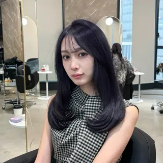 セミロング 梅田/艶カラー×韓国 レイヤーcoco🩰のヘアスタイル