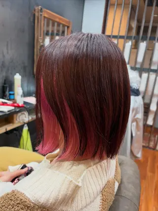 ショート カラー パーマ ヘアアレンジ 烏山 達也のヘアスタイル