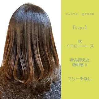 ミディアム カラー 髪質改善 常世田のヘアスタイル
