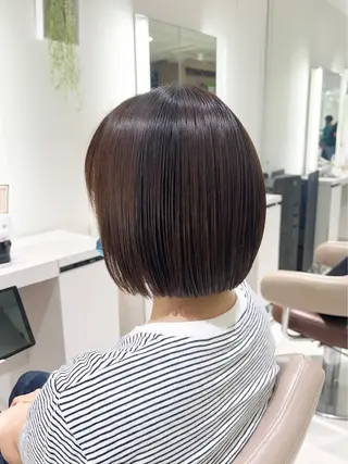 ショート 三箇島陽香/髪質改善 クロスパーマ縮毛矯正のヘアスタイル