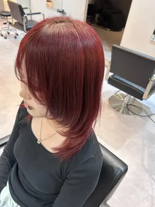 セミロング カラー TOSHIKI 透明感カラー🌈のヘアスタイル