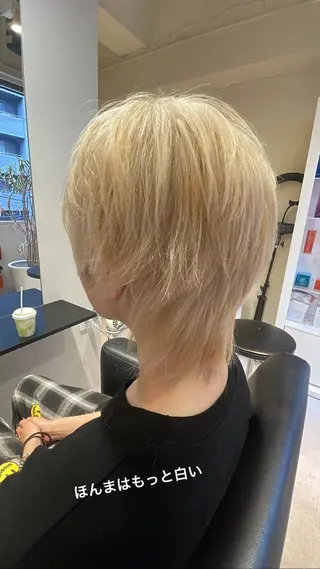 ショート カラー NINE+/代表 ブリーチ特化型サロンのヘアスタイル
