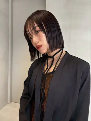 ショート 縮毛矯正×ボブ🥣 オイカワ レイのヘアスタイル