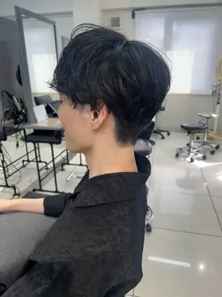 ショート パーマ メンズ ナチュラル×色気パ ーマ 渋谷/マナミのヘアスタイル