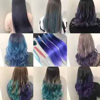ロング 🌈評価No.1🌈 艶髪カラー❌エクステのヘアスタイル