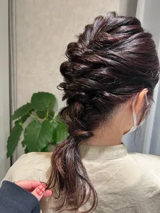 セミロング カラー ヘアアレンジ letterby novel はるみのヘアスタイル