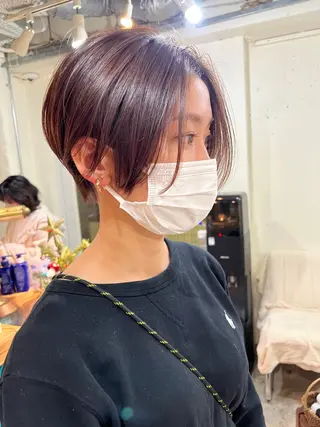 ショート カラー パーマ ヘアアレンジ くびれレイヤー/艶 カラー　MADOKAのヘアスタイル