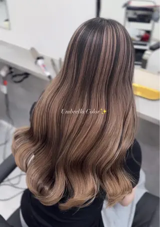 ロング カラー レイヤー透明感カラー ブリーチ🎀オトハのヘアスタイル