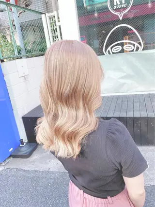 ロング カラー ヘアアレンジ メンズ キッズ ブリーチの髪様 MASATOのヘアスタイル