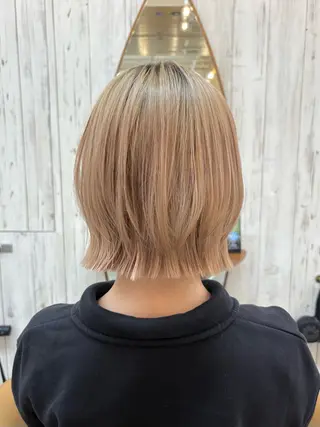ミディアム オリーブベージュ/ボ ブ縮毛矯正たまき🧡のヘアスタイル