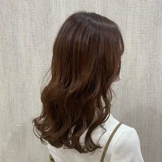 ミディアム カラー 🫧透け感⋆艶髪💎 山口アヤカのヘアスタイル