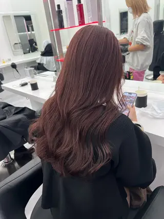ロング カラー ヘアアレンジ 💖似合わせカラー ブリーチ💖レイヤーのヘアスタイル