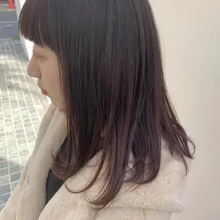 セミロング カラー マンツーマン×半個室 まちだきょうすけのヘアスタイル