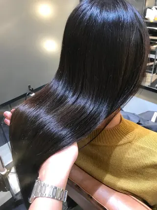 ロング カラー 酸性ストレート/ブリ ーチなし/中村 匠のヘアスタイル