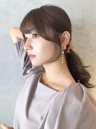ミディアム カラー パーマ ヘアアレンジ ITbyALBUM 浦和店のヘアスタイル
