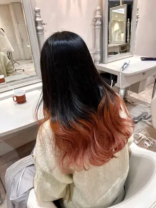 ロング カラー 菅沼 花琳のヘアスタイル
