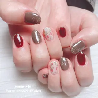 ミディアム ネイル 🐾enen style 🐾のネイルデザイン
