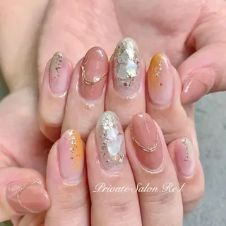 ネイル モチの良さ◉ フィルインネイル♡のネイルデザイン