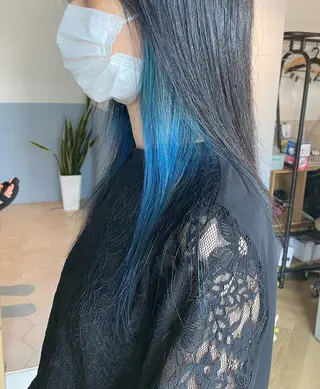 セミロング カラー 田中 孝典のヘアスタイル
