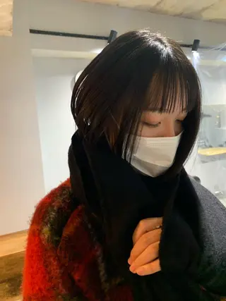 ロング カラー ヘアアレンジ ボブパーマコテ巻き風 パーマNo1深江秀平のヘアスタイル