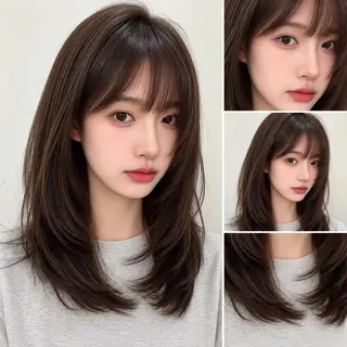 ミディアム カラー 🦋韓国風レイヤー/ 艶髪矯正🦋凛太郎のヘアスタイル