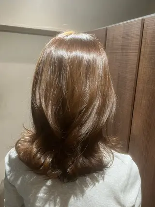 セミロング カラー 多系統似合わせ/ tsuburaのヘアスタイル