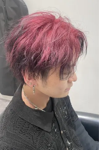 カラー メンズ 韓国風スタイル 北田陸斗のヘアスタイル