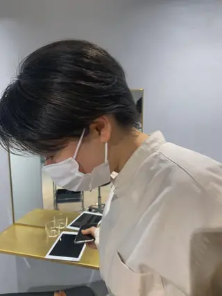 ショート カラー パーマ ボブパーマコテ巻き風 パーマNo1深江秀平のヘアスタイル