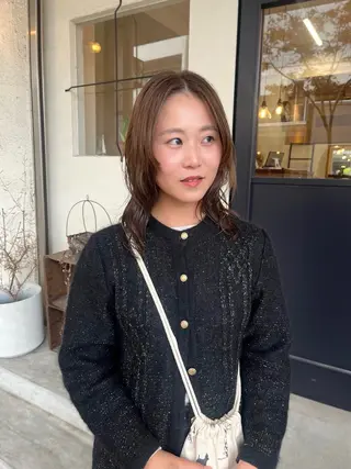 ミディアム 🌿haco / パーマ/ユリナ🕊️のヘアスタイル