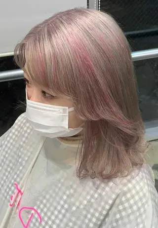 ミディアム カラー 💗💗韓国レイヤー yu-ki💗💗のヘアスタイル